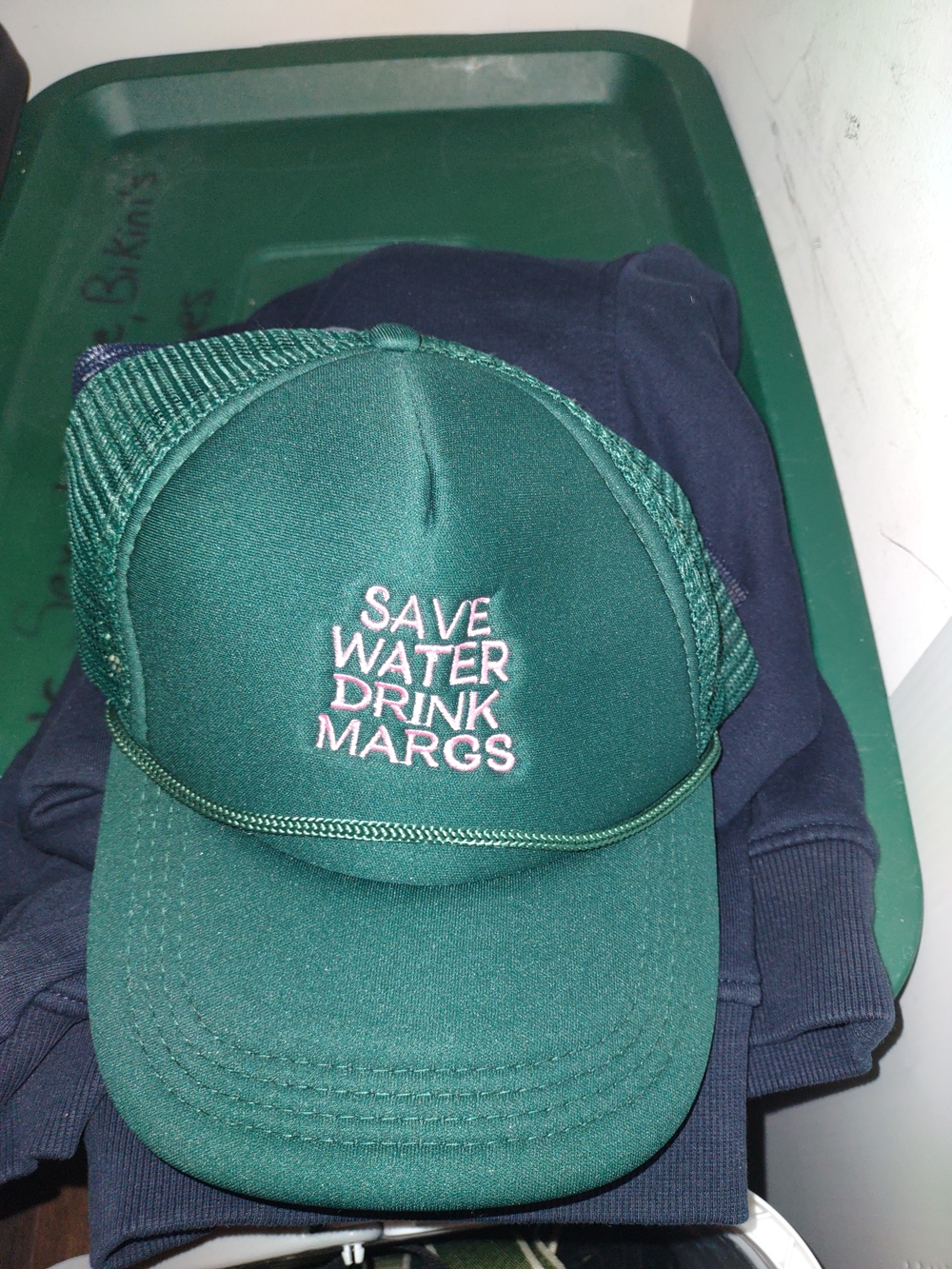 Green 'Save Water Drink Margs' Trucker Hat